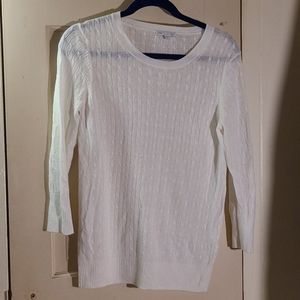 White thin sweater